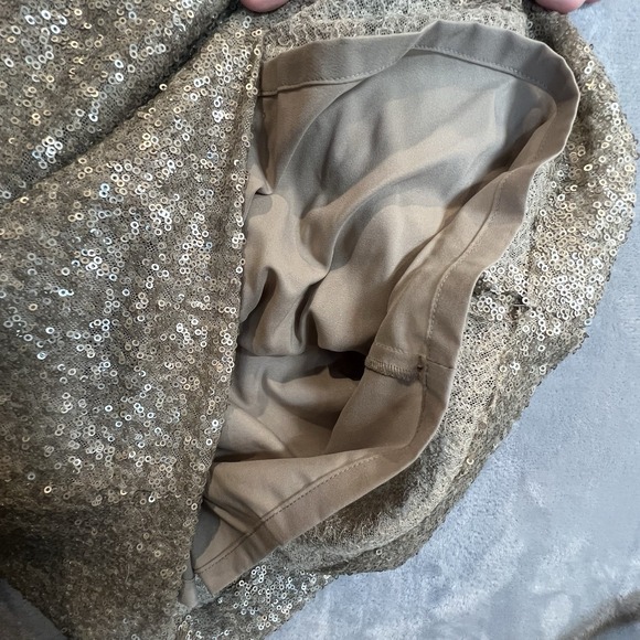 Lauren Ralph Lauren Evening Dress Gold Sequin Sleeveless Cocktail Holiday Sz 12 - Picture 6 of 9